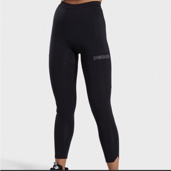 Gymshark Solid Black Ori Gym Activewear Leggings  size M - Picture 1 of 9